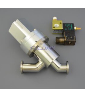 Vanne à vide en ligne électropneumatique à soufflet bride KF