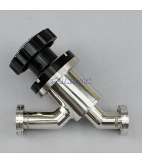 Vanne à vide en ligne manuelle à soufflet bride CF