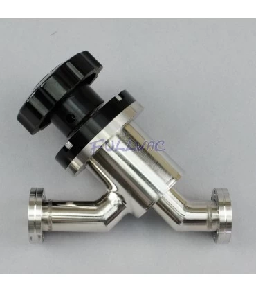 Vanne à vide en ligne manuelle à soufflet bride CF