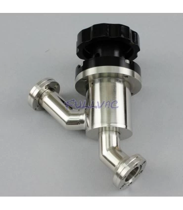 Vanne à vide en ligne manuelle à soufflet bride CF