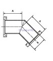 Coude à 45° ISO-K