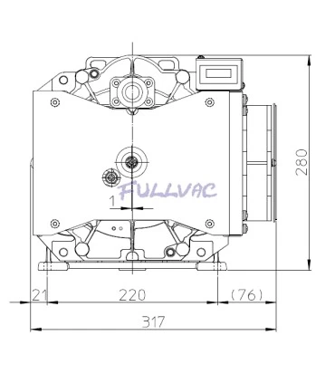 pompe à vide scroll 25,8 m3/h (430l/min)