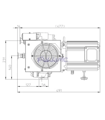 pompe à vide scroll 25,8 m3/h (430l/min)
