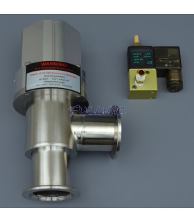 Vanne à vide électropneumatique d'angle à soufflet