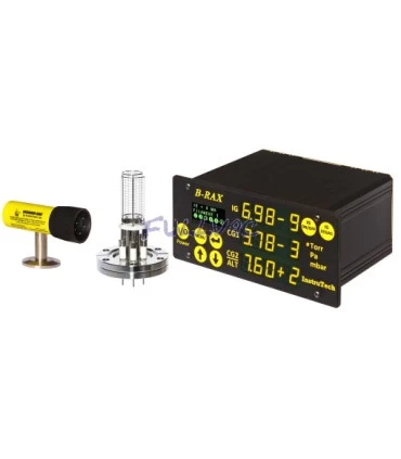Chaîne de mesure de vide secondaire avec jauge Bayard Alpert insérable (2x10-11 mbar) + pirani et coffret de lecture