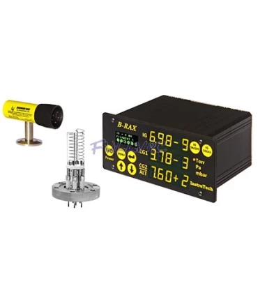 Chaîne de mesure de vide secondaire avec jauge Bayard Alpert insérable (4x10-10 mbar) + pirani et coffret de lecture