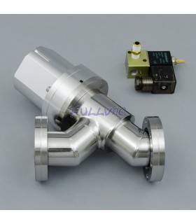 Vanne à vide en ligne électropneumatique à soufflet bride CF